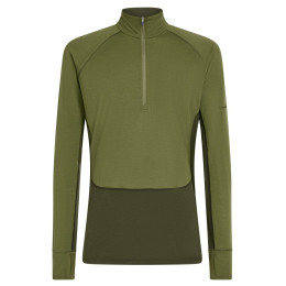 Pánske funkčné tričko Icebreaker Men Mer 200 ZoneKnit LS Half Zip tmavozelená Dkloden/Spha/Cb