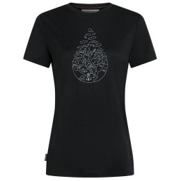 Dámske tričko Icebreaker Women Merino 150 Tech Lite SS Tee Hike Path čierna Black