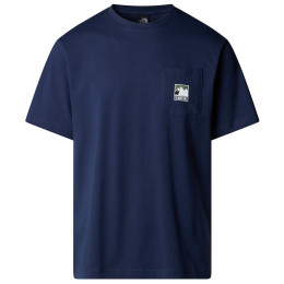 Pánske tričko The North Face M Mountain Logo Relaxed S/S Pocket Tee tmavomodrá Summit Navy