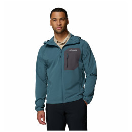 Pánska bunda Columbia Tall Heights™ III Hooded Softshell modrá Everblue, Shark