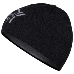 Čiapka Norrona 29 light merinoUll logo Beanie čierna Caviar Melange