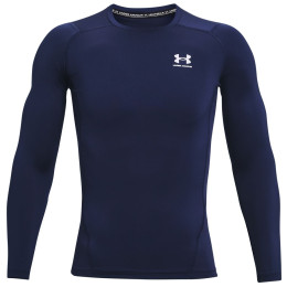 Pánske funkčné tričko Under Armour HG Armour Comp LS tmavomodrá MidnightNavy//White