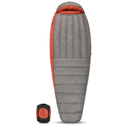 Páperový spacák Sea to Summit Flame FmIV Women's Long sivá/červená Dark Grey / Paprika