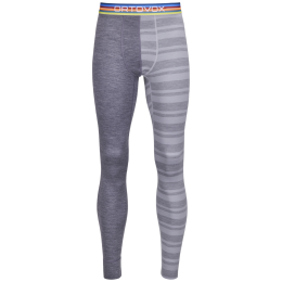 Pánske spodky Ortovox 185 Rock'N'Wool Long Pants M sivá Grey Blend