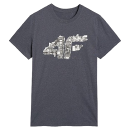 Pánske tričko 4F Tshirt M3132 sivá MIDDLE GREY MELANGE
