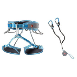 Ferratový set Ocún Via Ferrata Twist Tech Eco Captur Lite Swivel Set sivá/modrá Grey / Blue