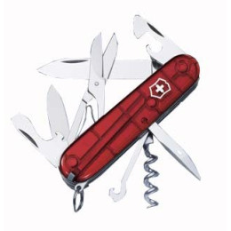 Vreckový nôž Victorinox Climber červená transparentná TransRed