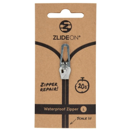 Náhradný zips ZlideOn Opravný jezdec pro voděodolné zipy - L strieborná silver