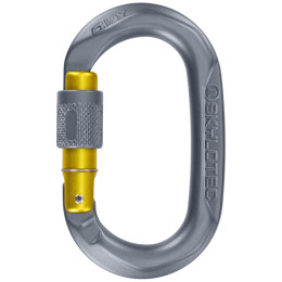 Karabína Skylotec OVX SG (screw gate) sivá/žltá Anthracite/Mustard