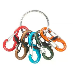 Kľúčenka Nite Ize KeyRing Locker Aluminum 5 S-Biner strieborná Stříbrná