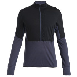 Pánska funkčná mikina Icebreaker Men Merino 200 Realfleece™ Descender LS Half Zip čierna Black/Graphite/Cb