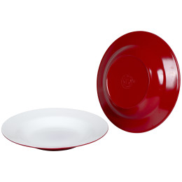 Sada tanierov Bo-Camp Deep plate Two tone - 4ks červená Red