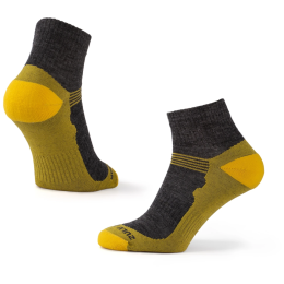 Ponožky Zulu Merino Lite sivá/žltá grey/yellow
