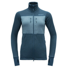 Dámska funkčná mikina Devold Egga Grid Merino Jkt modrá/svetlo modrá