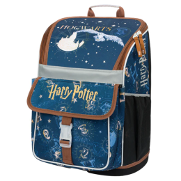 Školský batoh pre 1. stupeň Baagl Zippy hnedá/modrá Harry Potter Bradavice