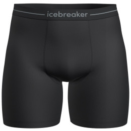 Pánske boxerky Icebreaker M Anatomica Long Boxers čierna Black