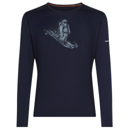 Pánske funkčné tričko Icebreaker Men Merino 200 Oasis LS Crewe SkiingYeti tmavomodrá Midnight Navy