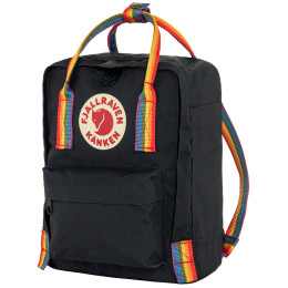 Batoh Fjällräven Kånken Rainbow Mini čierna Black-Rainbow Pattern