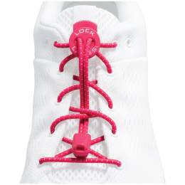 Šnúrky do topánok Lock Laces Original ružová Hot Pink