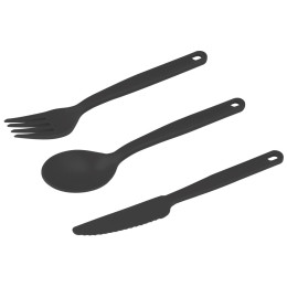 Súprava príborov Sea to Summit Camp Cutlery Set - 3pc čierna Charcoal