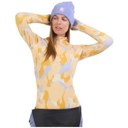 Dámske funkčné tričko Fundango Yade II Baselayer Top žltá/fialová corn cloud