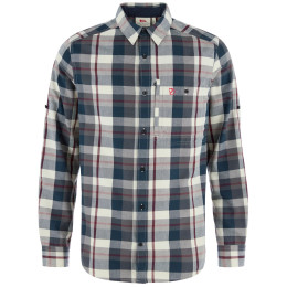 Pánska košeľa Fjällräven Fjällglim Regular Shirt M modrá Dark Navy-Chalk White