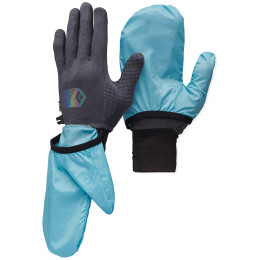 Rukavice Black Diamond Deploy Wind Hood Gloves modrá Carbon-Glacier