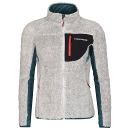 Dámska funkčná mikina Progress Alva sivá šedý melír/petrol