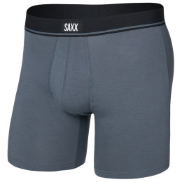 Pánske boxerky Saxx Essential Cotton Boxer Brief Fly sivá turbulence