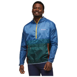Pánska bunda Cotopaxi Teca Half-Zip Windbreaker modrá/zelená Thumbs Up