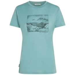 Dámske tričko Icebreaker Women Merino 150 Tech Lite SS Tee Terrain svetlomodrá Hydro