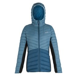 Dámska bunda Regatta Women’s Hooded Leedre Hybrid modrá/čierna StmBl/MrB/Bk