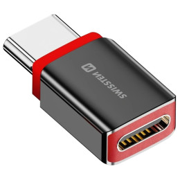 Adaptér Swissten Dataguard With Data Blocking USB-C (Male) / USB-C (Female)