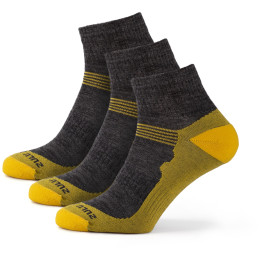 Ponožky Zulu Merino Lite Women 3 pack sivá/žltá