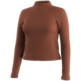 Dámske funkčné tričko Smartwool Women's Active Merino Movement Mock Neck tehlová Burnt Sienna