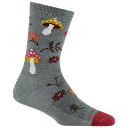 Dámske ponožky Darn Tough Shroom Bloom Crew Lightweight sivá seafoam