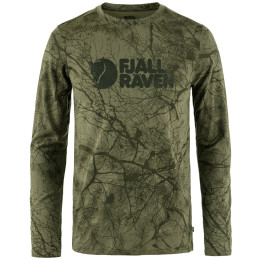 Pánske tričko Fjällräven Värmland Wool LS M zelená Green Camo