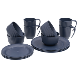 Sada riadov Outwell Delish 4 Person Dinner Set tmavomodrá Navy Night