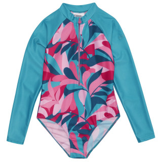 Detské plavky Regatta Kids L/S SwimSuit modrá Tahoe Blue/Tahoe Blue Tropical Leaf