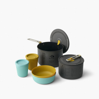 Sada riadov Sea to Summit Frontier UL Two Pot Cook Set 2P 6 Piece sivá/modrá