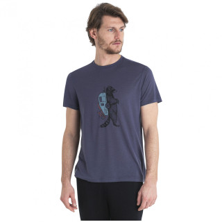 Pánske funkčné tričko Icebreaker Men Merino Core SS Tee Waschbar Wandering sivá Graphite