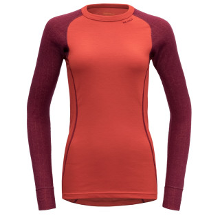 Dámske funkčné tričko Devold Duo Active Woman Shirt LS červená Beetroot