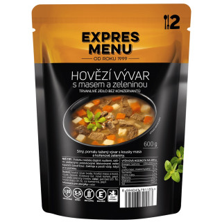 Expres menu Hovädzí vývar s pečeňovou ryžou (2 porcie)