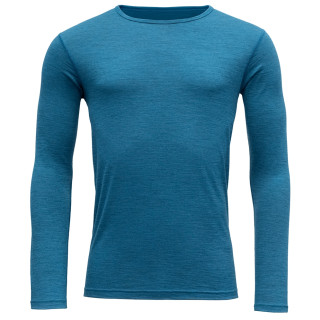 Pánske tričko Devold Breeze Man Shirt long sleeve modrá BlueMelange