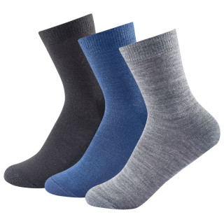 Ponožky Devold Daily Light Sock 3PK čierna/modrá IndigoMix