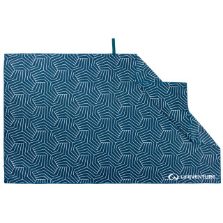 Rýchloschnúca osuška LifeVenture Printed SoftFibre Trek Towel modrá GeometricNavy