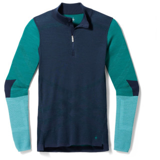 Dámske funkčné tričko Smartwool W Intrknt Thrml Mrn Bl Colorbl 1/4 Zip tmavo modrá