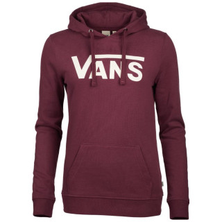 Dámska mikina Vans Wm Drop V Logo Hoodie červená Port Royale/Antique White