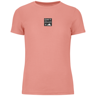 Dámske tričko Ortovox 185 Merino Square T-shirt Women's ružová Bloom