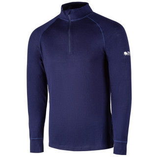 Pánske tričko Zulu Merino 160 Zip Long modrá Navy